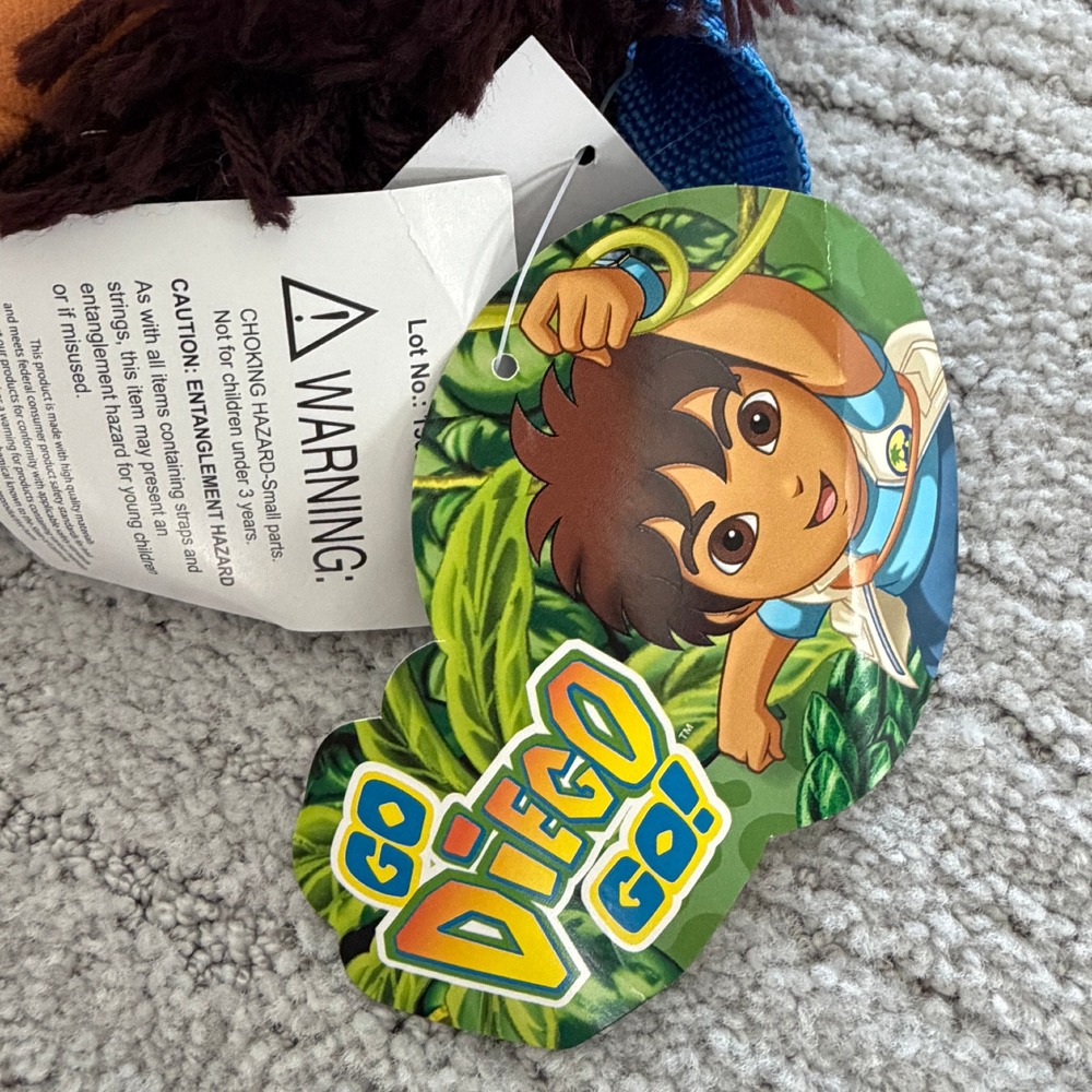 Nickelodeon Go Diego Go Plush Character Backpack Kids 20" Vintage Y2K NWT New - Picture 6 of 8